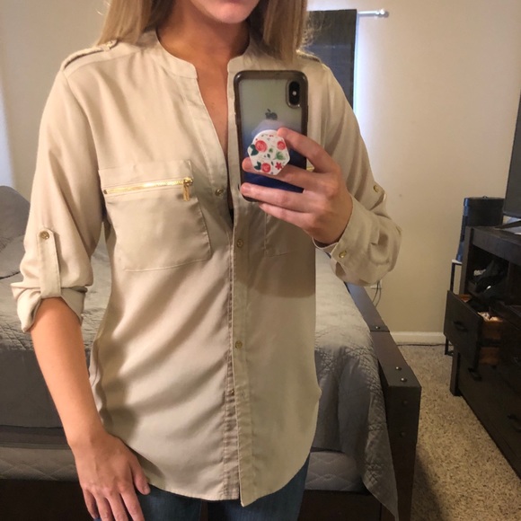 Calvin Klein Tops - Calvin Klein rolled sleeved blouse